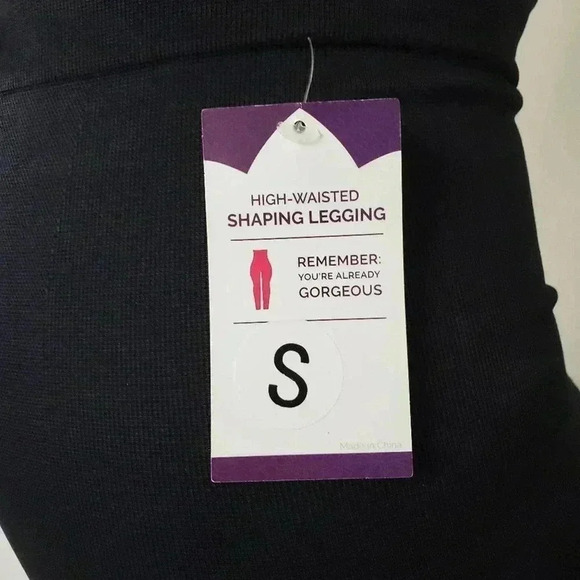 Empetua Black High Waisted Shaping Leggings NWT - S - Picture 4 of 9